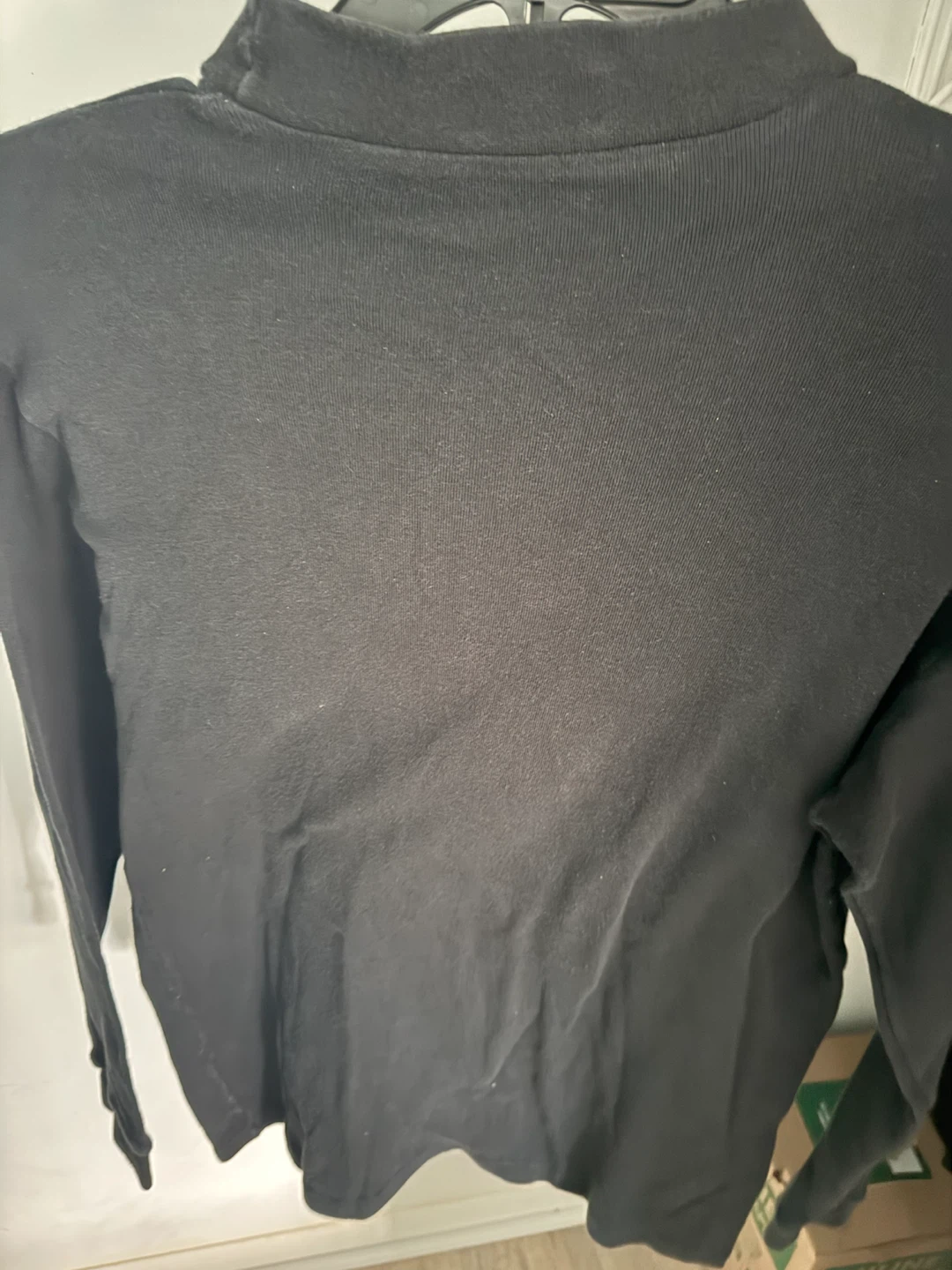 HOM Black Mock Neck Long Sleeve Shirt - photo 3