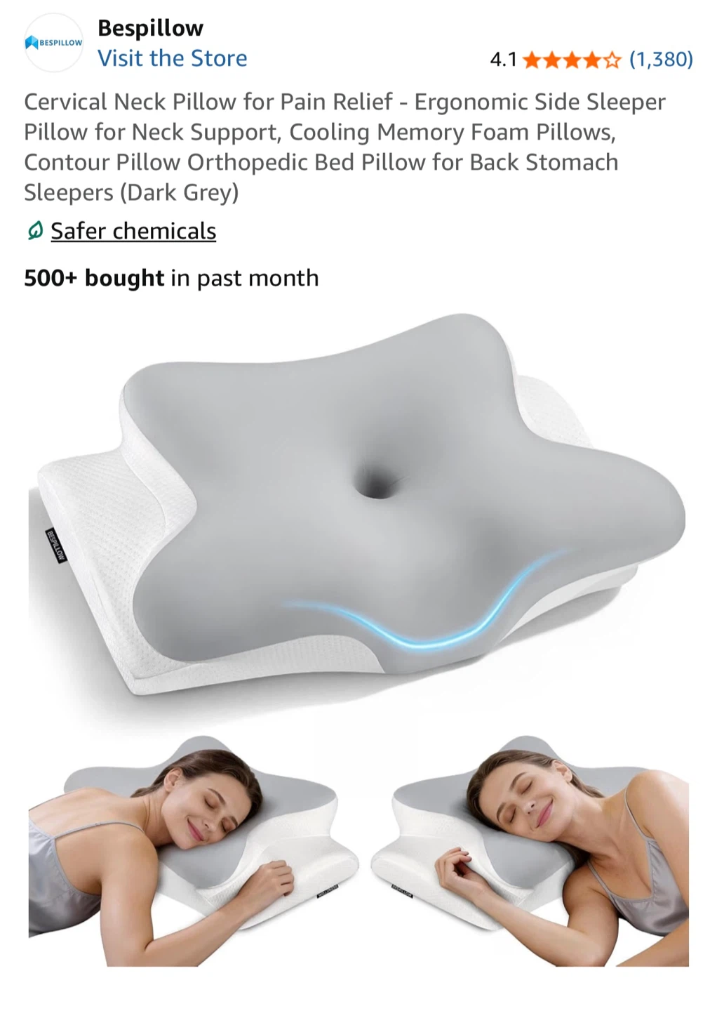 Cervical Neck Pillow for Pain Relief - photo 2
