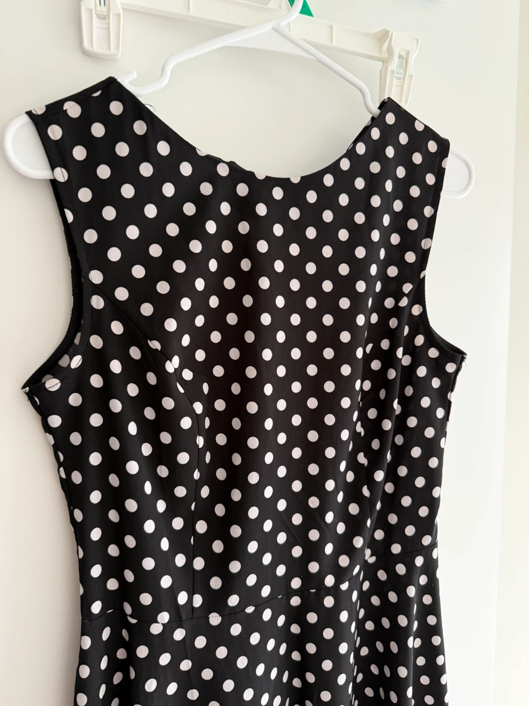 Black and White Polka Dot Sleeveless Dress - photo 4