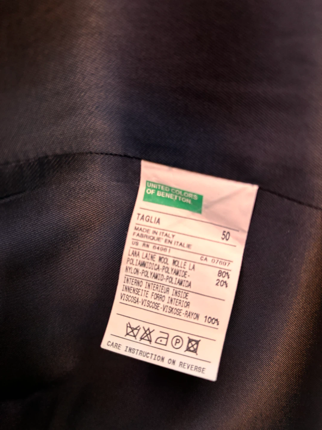 United Colors of Benetton Wool Coat Size 50 - photo 5