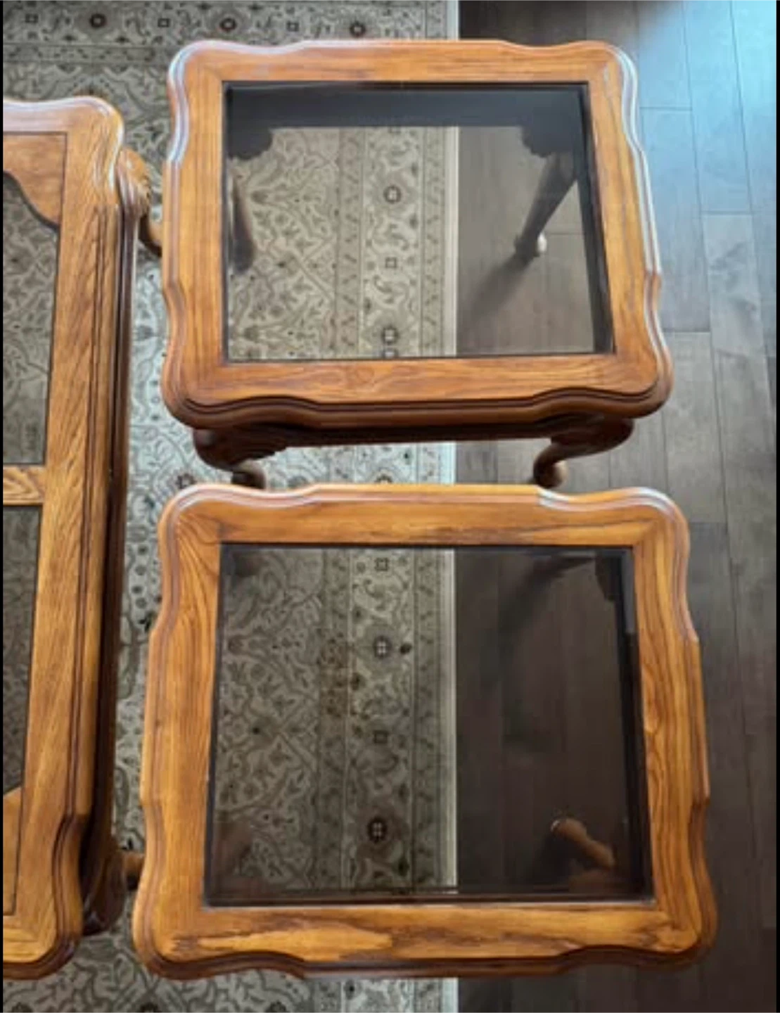Antique Coffee Table with Side Tables Set - photo 2