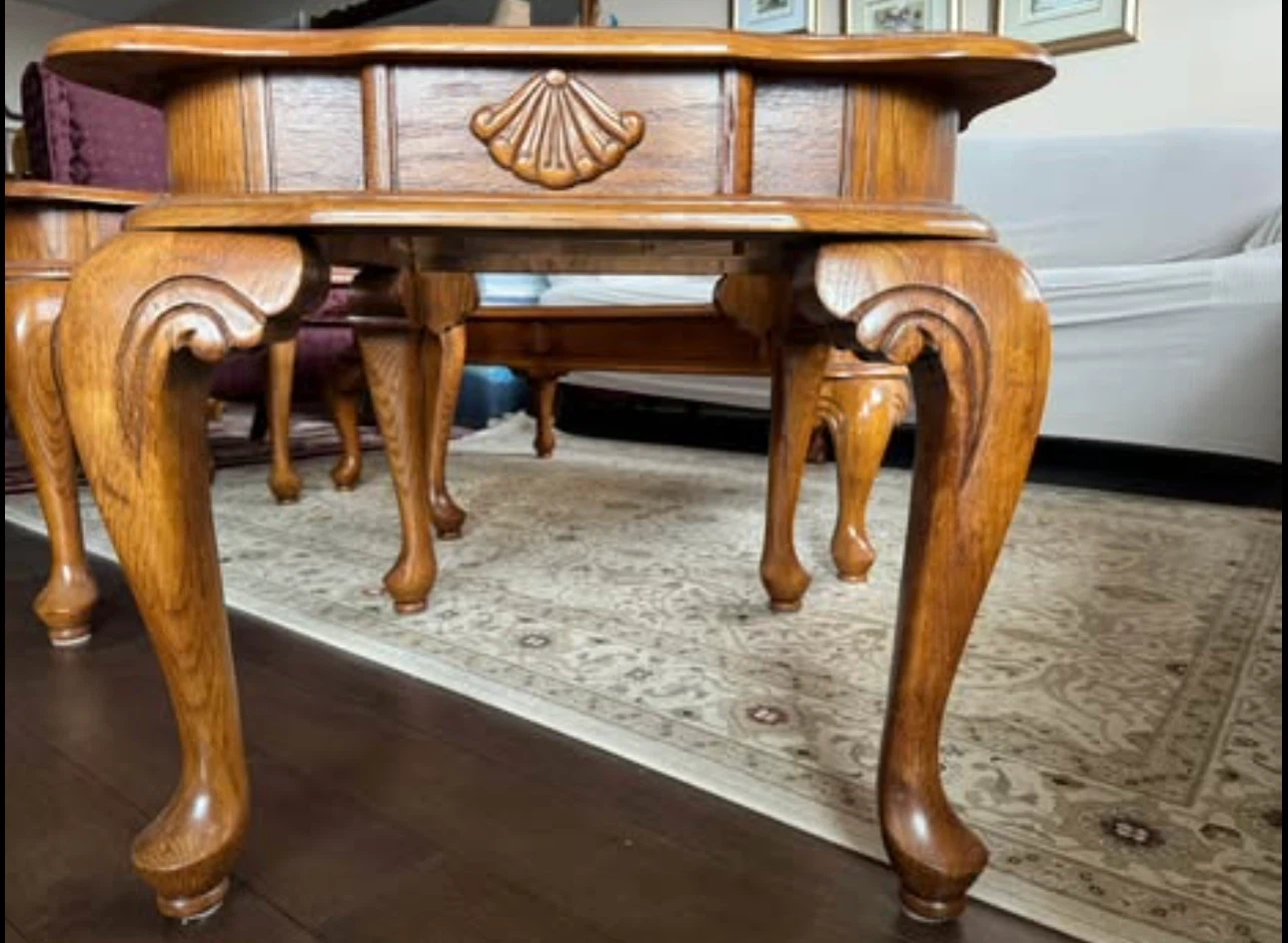 Antique Coffee Table with Side Tables Set - photo 4