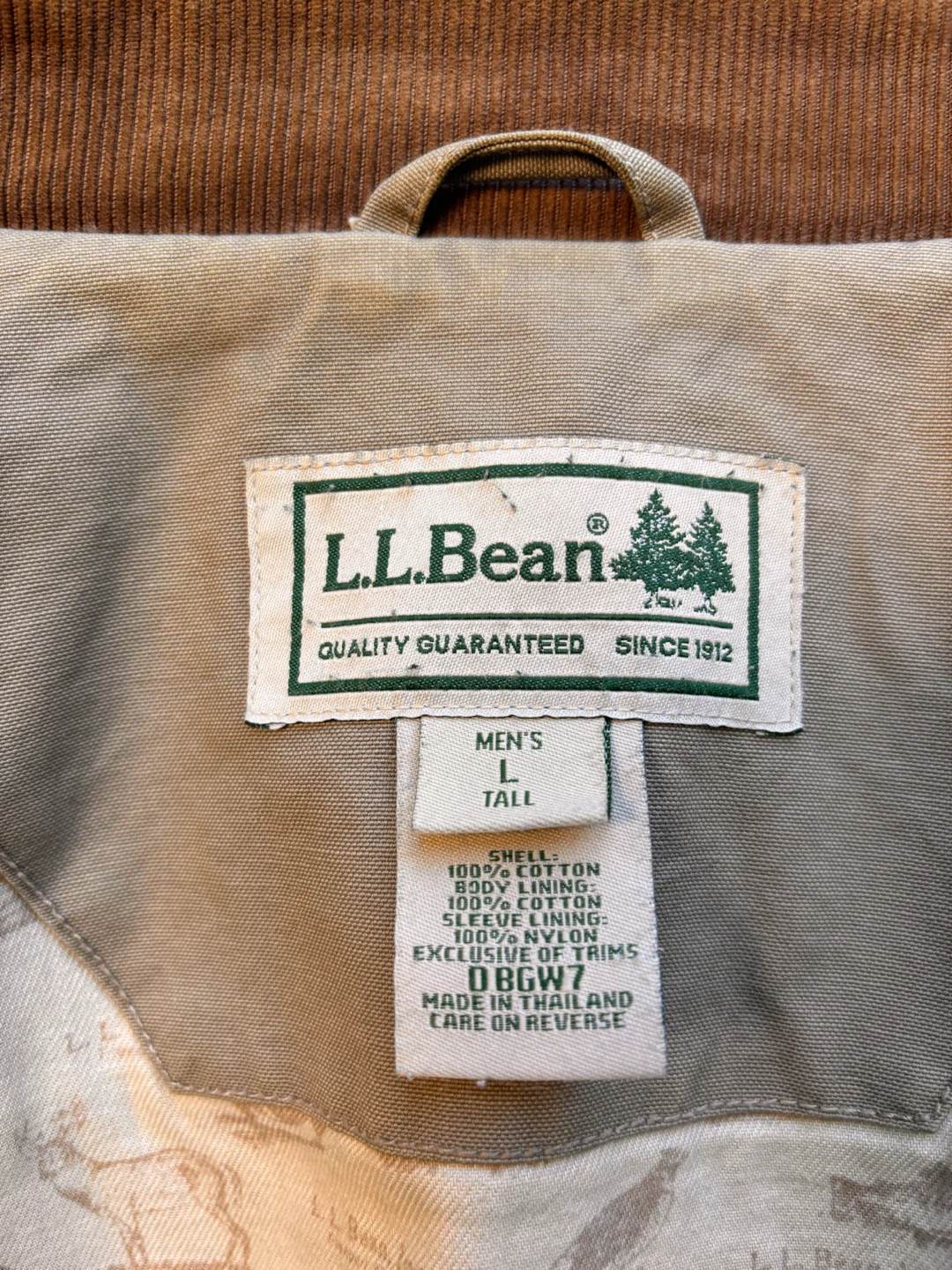 L.L. Bean Men's Large Tall Canvas Jacket - photo 5