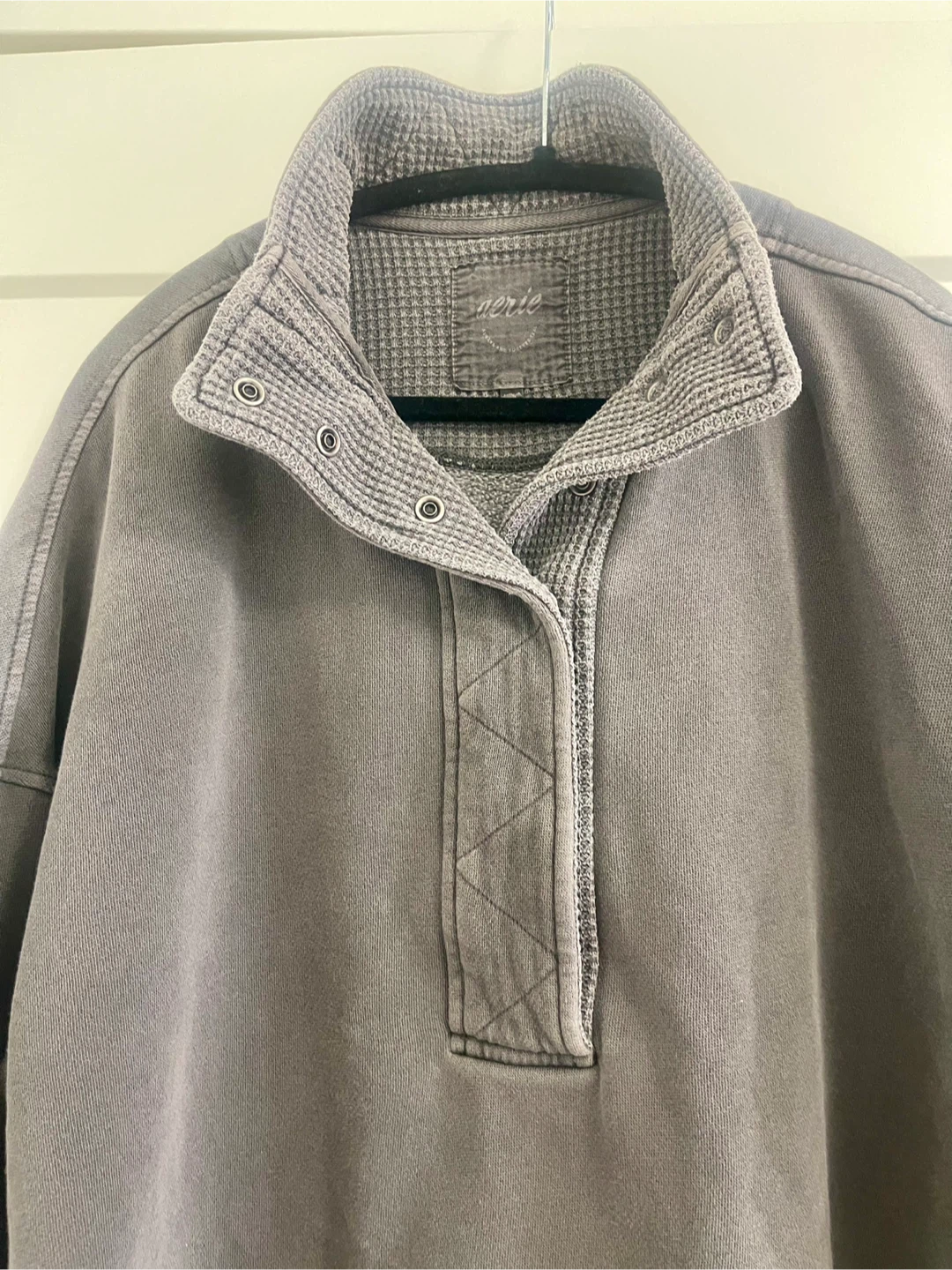 Aerie Getaway Quarter Snap Sweatshirt - photo 4
