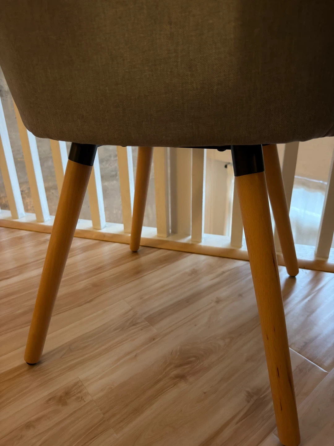 Two Grey Fabric Dining Chairs - photo 4