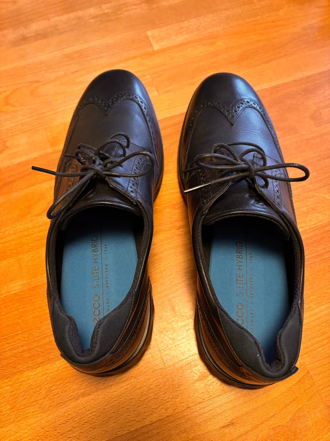 Ecco S-Lite Hybrid Black Leather Shoes - Size 46