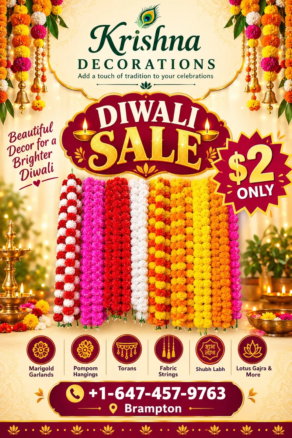 Premium Marigold garland.