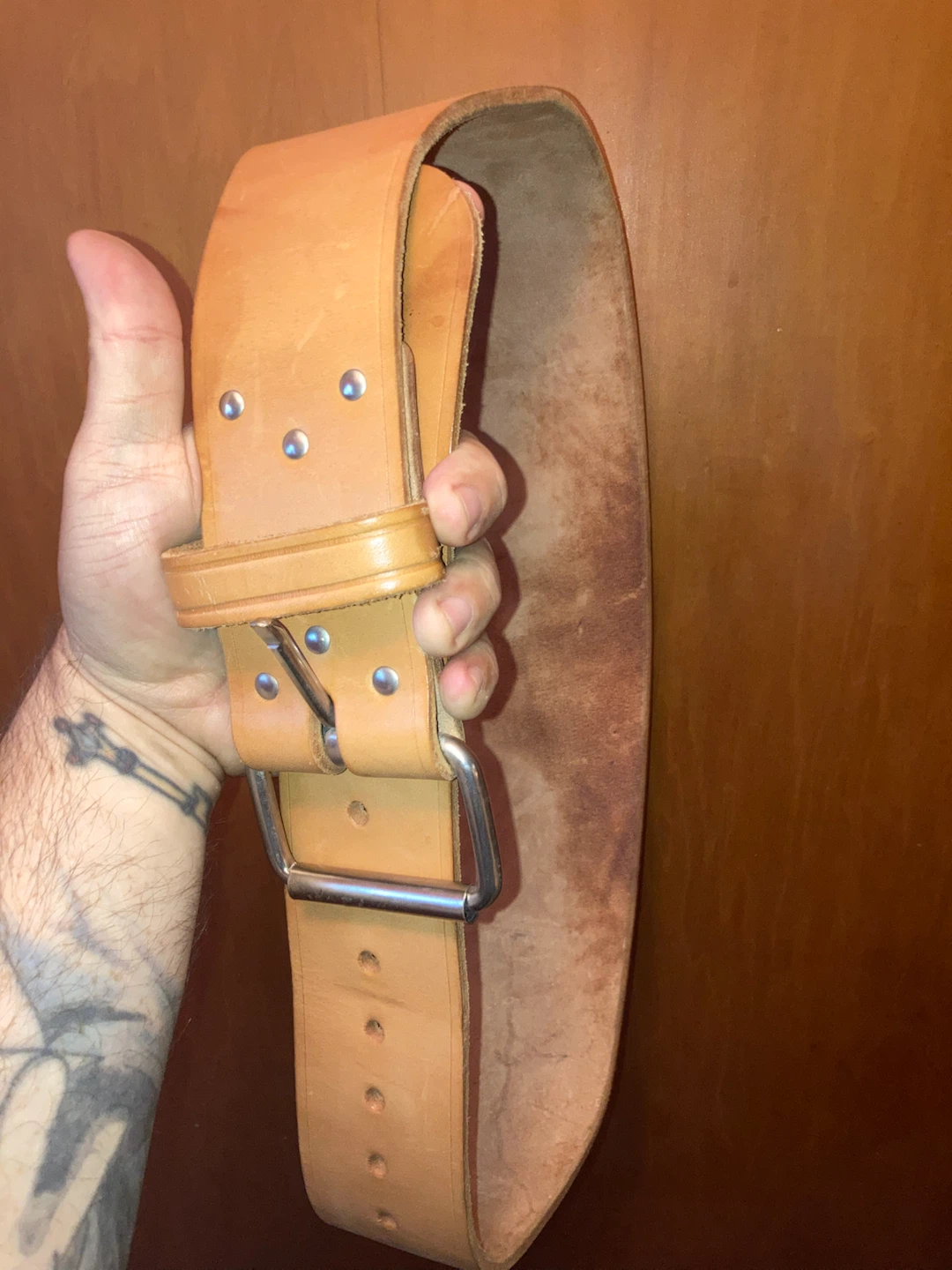 Genuine Leather Weight Belt - Large