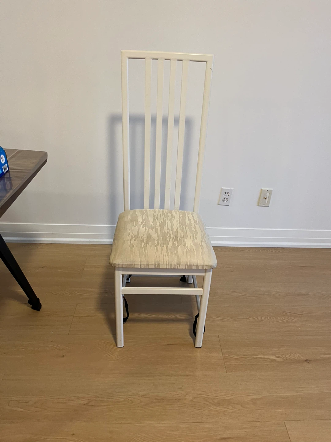 White Metal Dining Chair