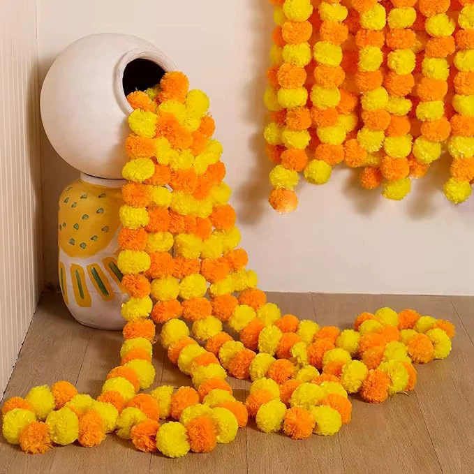 Artificial Marigold Flower Garlands Set
