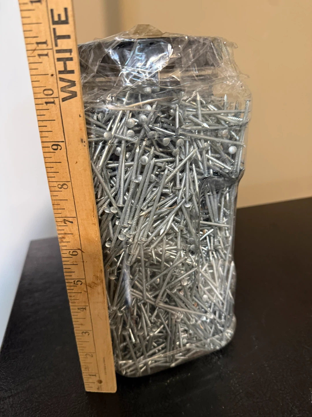 Large container of steel nails
