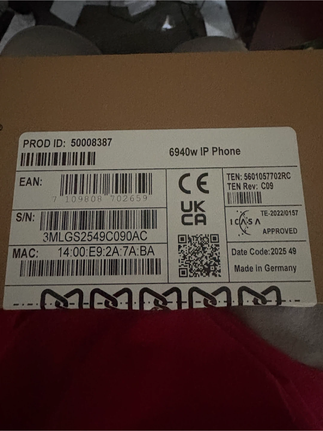 Mitel 6940w IP Phone