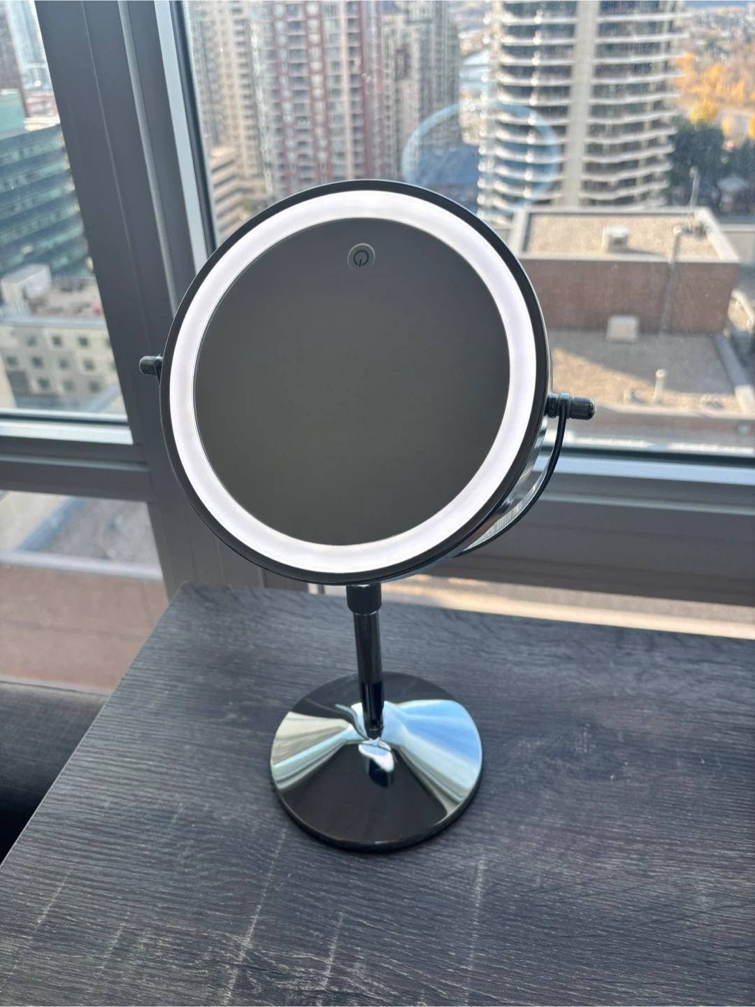 Adjustable LED Makeup Mirror with 10x Magnification - photo 3