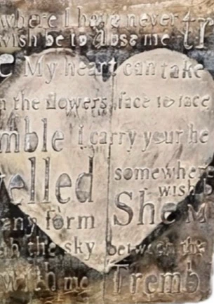 Rustic Triple Heart Canvas Wall Art - E.E. Cummings Poem (63x28) - photo 4