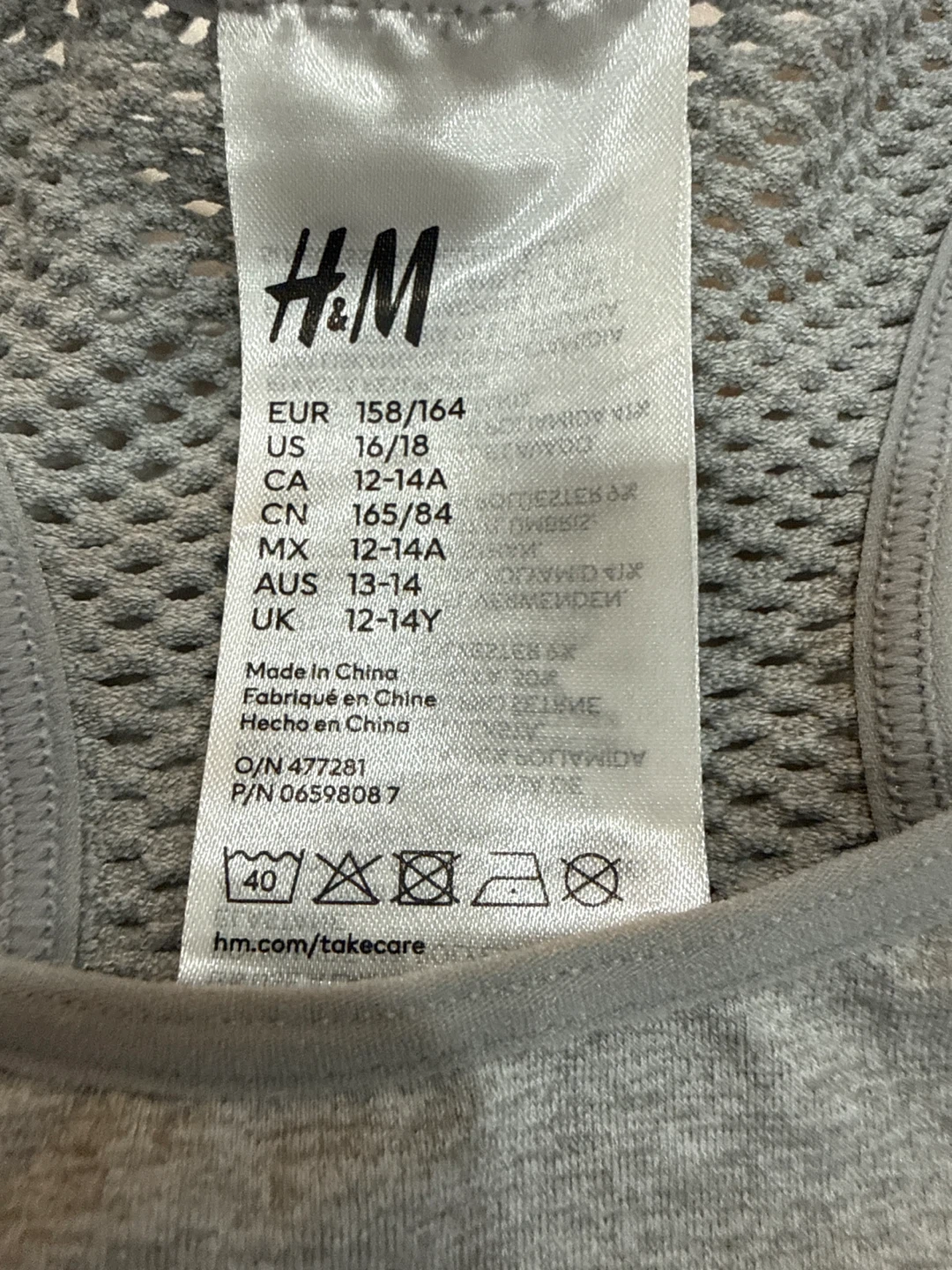 H&M Girls Sports Bras Size 12-14A - photo 2