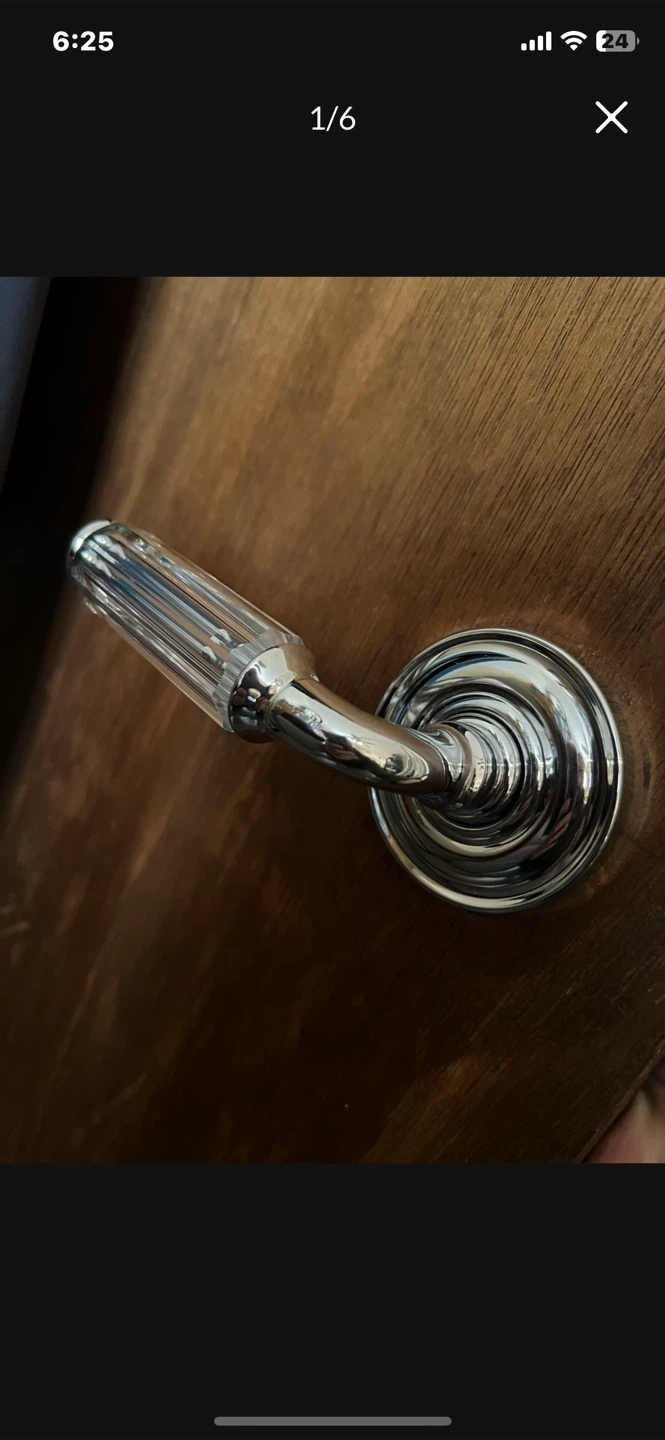 Baldwin Crystal Interior Full Dummy Door Levers