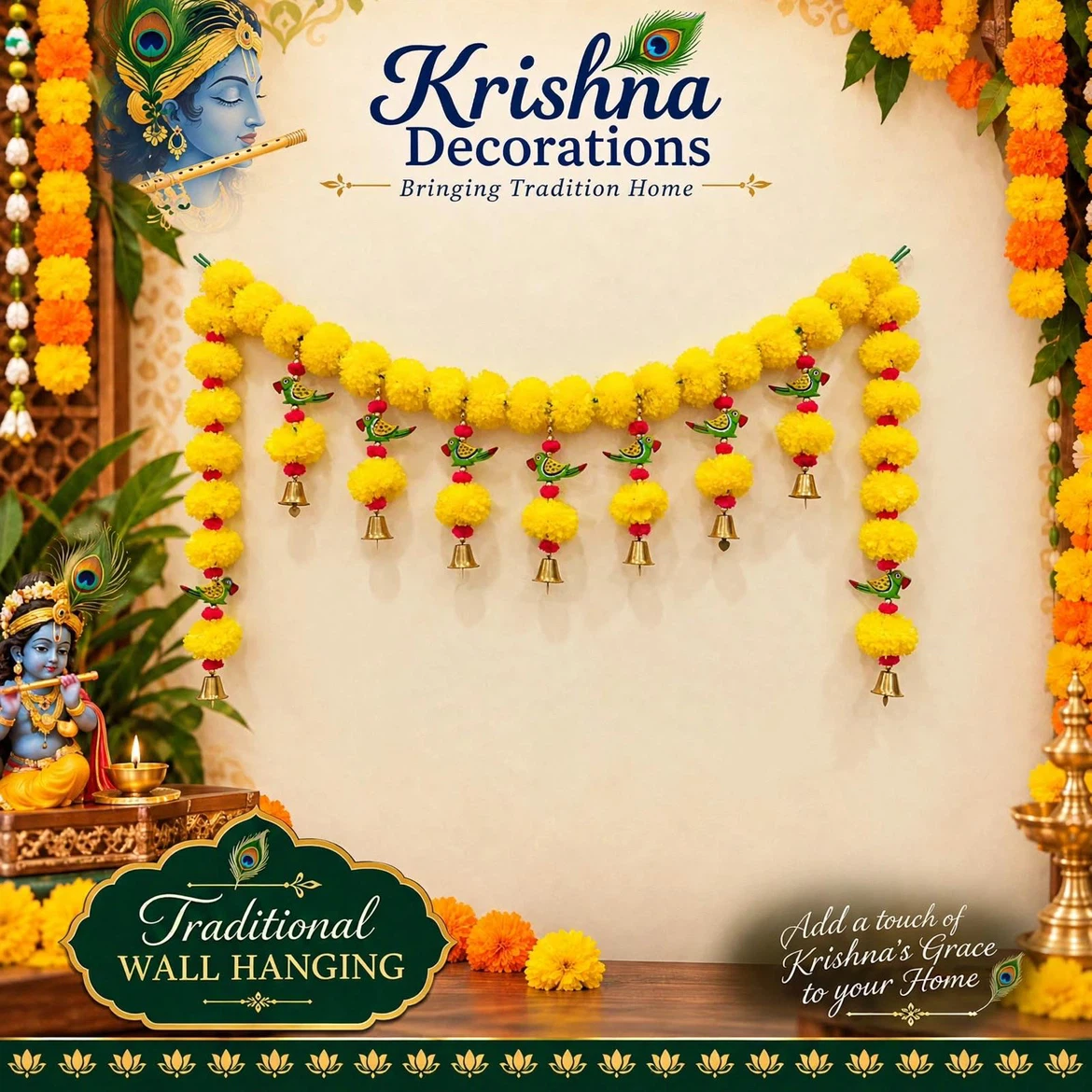 Krishna Decorations Traditional Wall Hanging