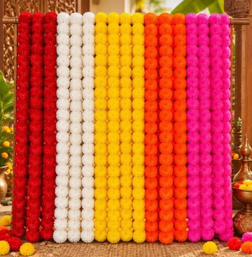 Artificial Marigold Flower Garlands