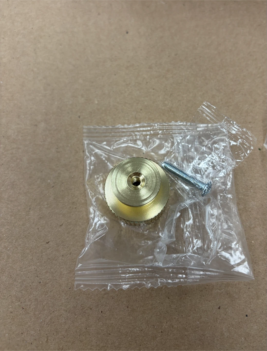 10 Brass Cabinet Knobs with Screws - photo 2