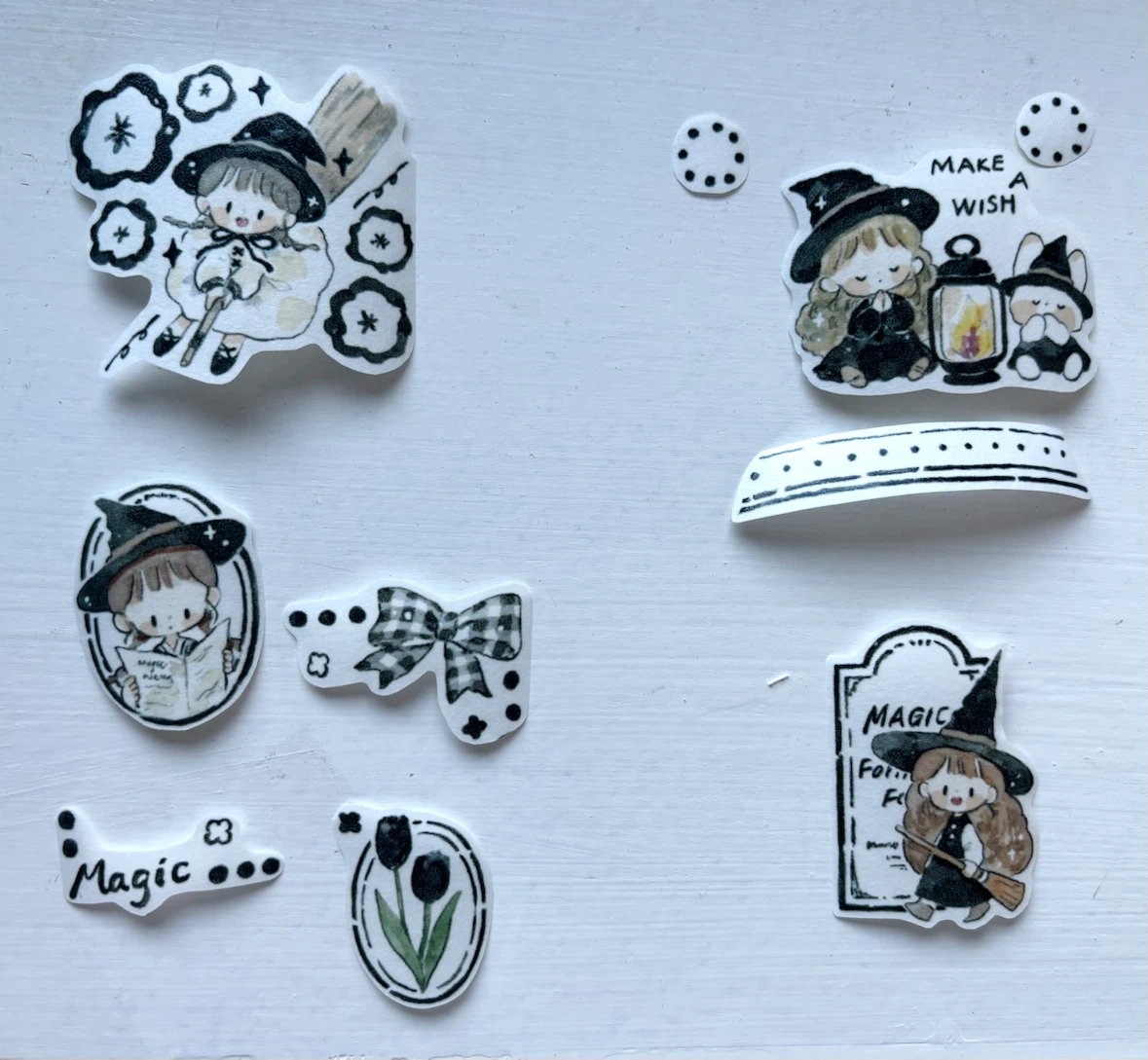 Witch and Coffee Theme Stickers