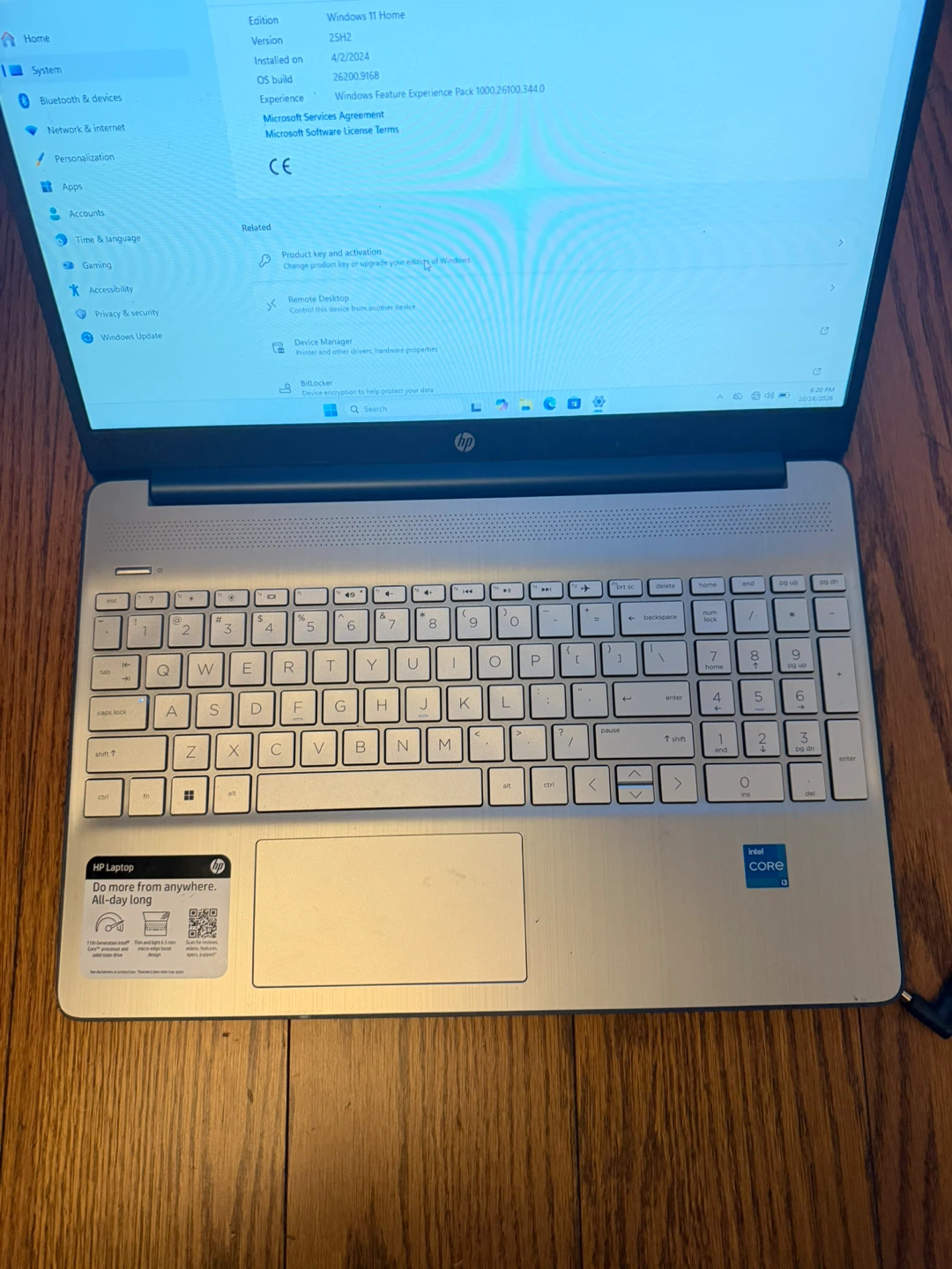HP Laptop 15.6 Inch/16GB RAM/256GB SSD/Good battery/Charger - photo 4
