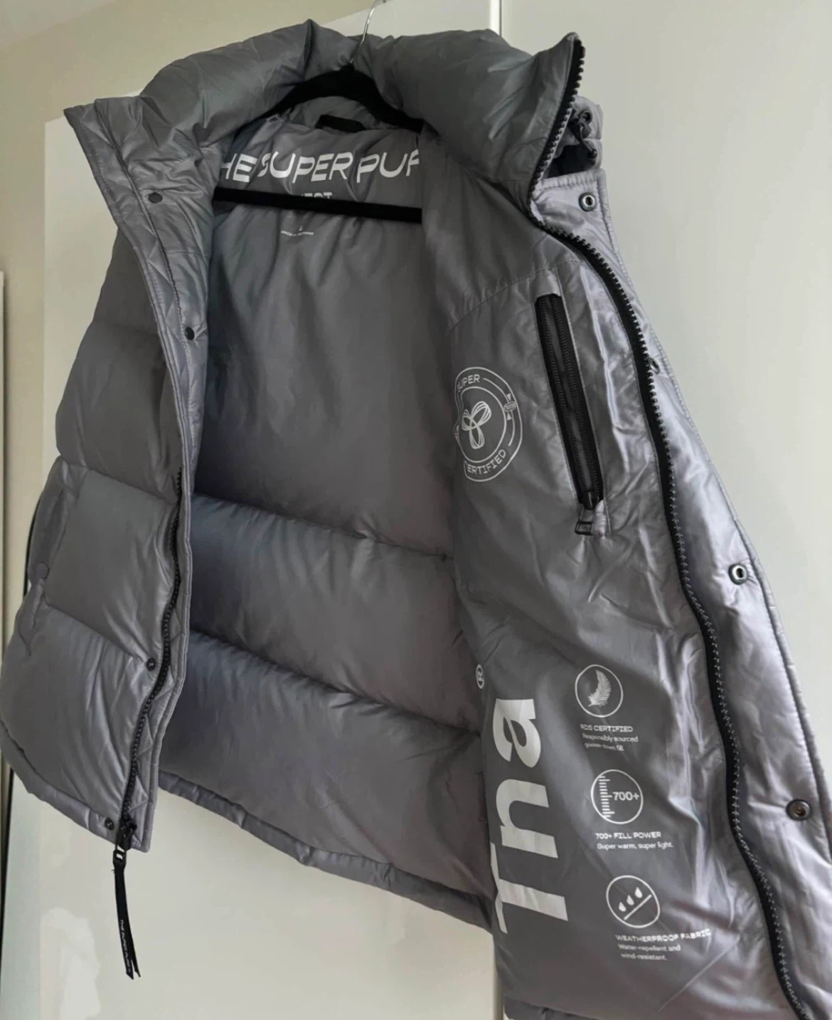 TNA The Super Puff Vest - Grey - Large - photo 3