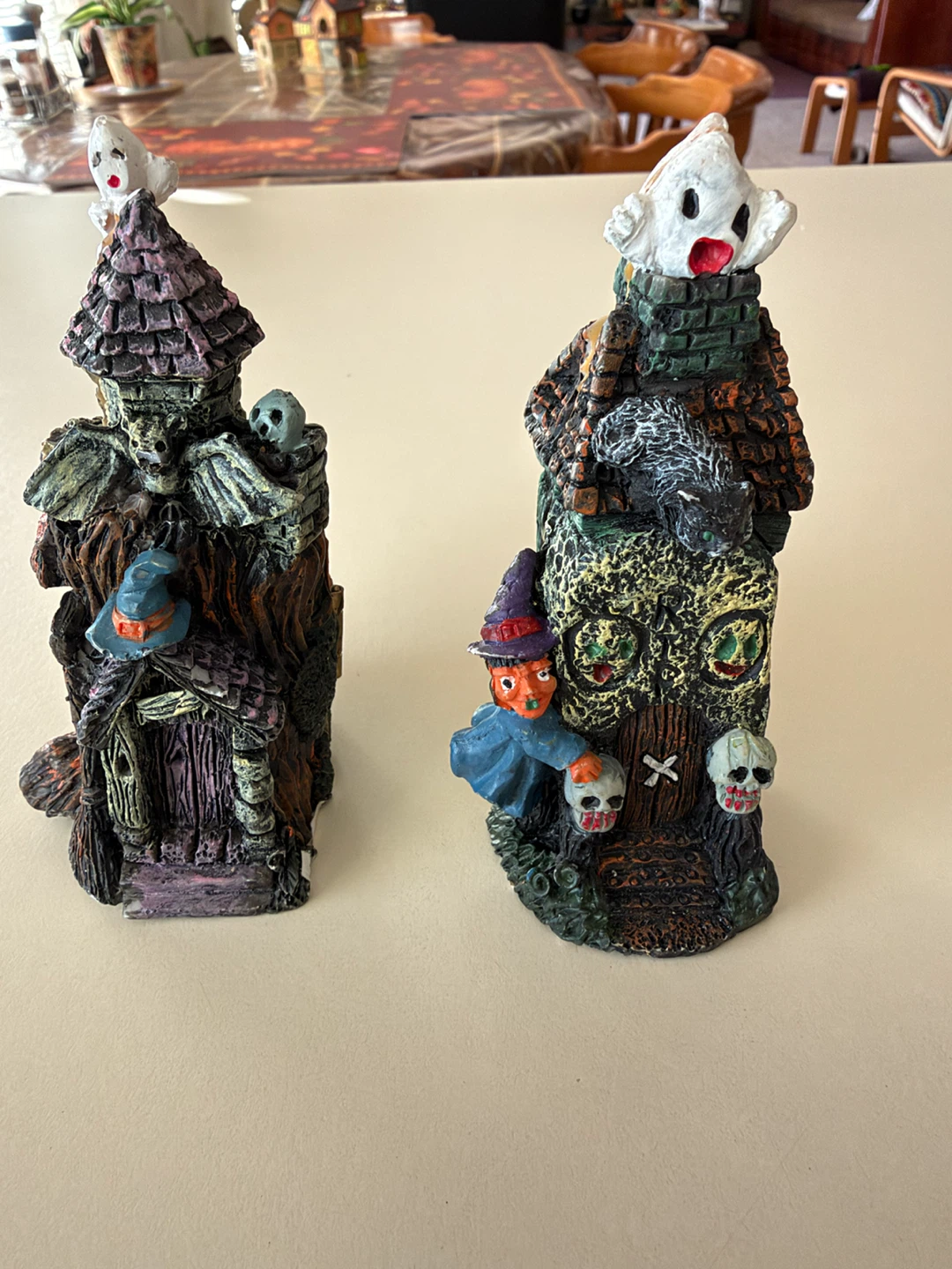 Set of 6 Halloween Spooky Miniature Houses