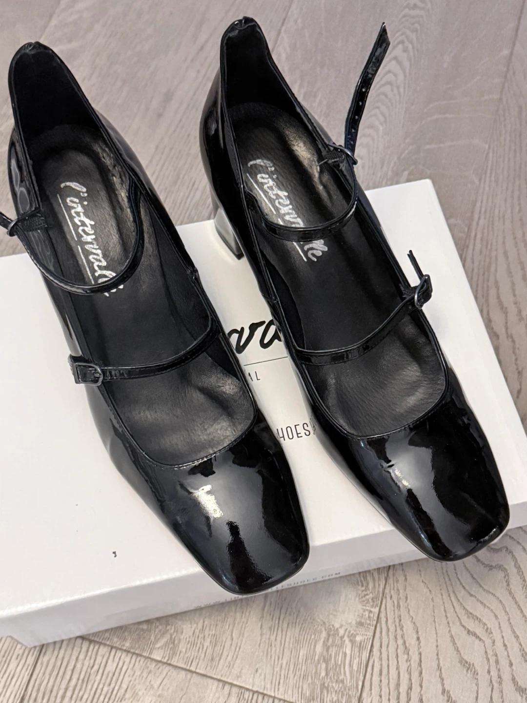 L'Intervalle Black Patent Mary Janes