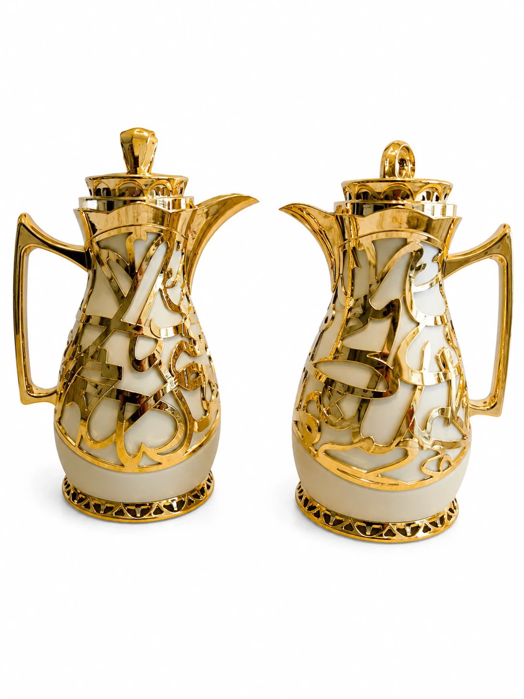 Luxury Arabic Coffee & Tea Thermos Set – Gold & Cream - photo 3