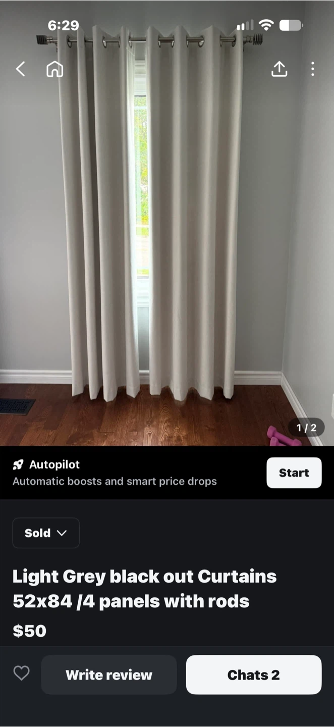 Light Grey Blackout Curtains with Rods