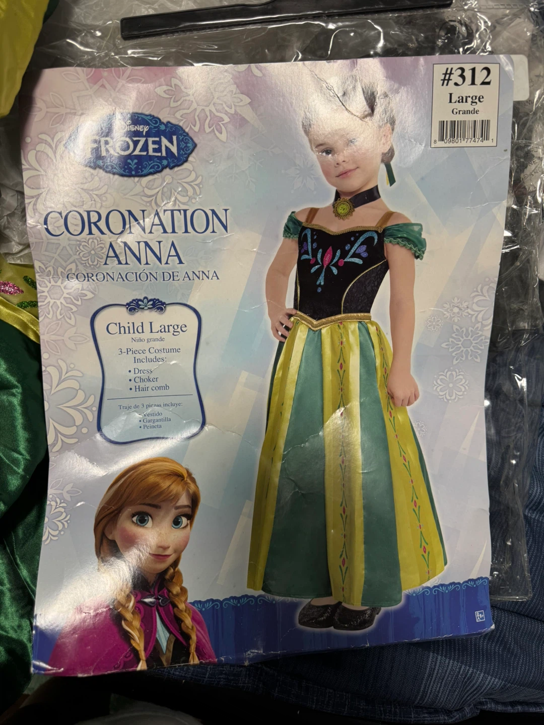 Disney Frozen Coronation Anna Costume Child Large - photo 4