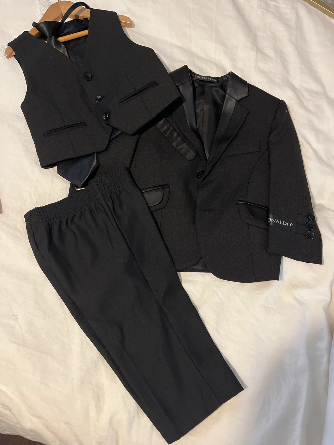Ronaldo Boys Black Tuxedo Set