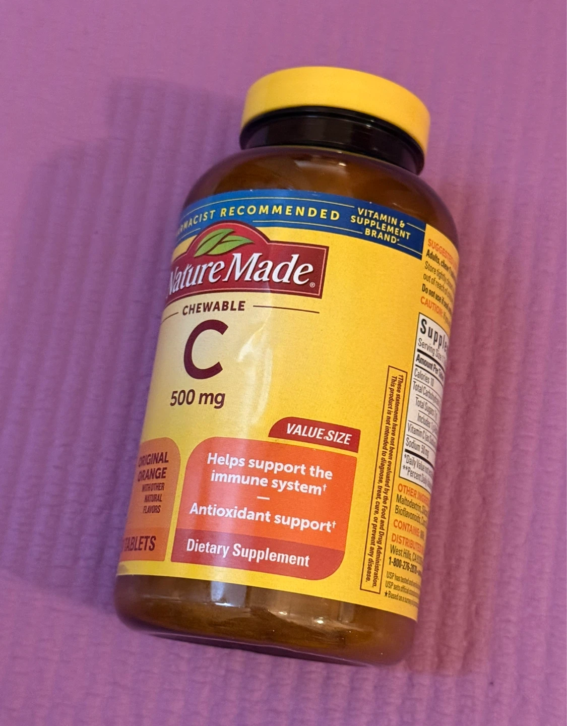 NEW✨Nature Made Chewable Vitamin C 500mg 150 Tablets