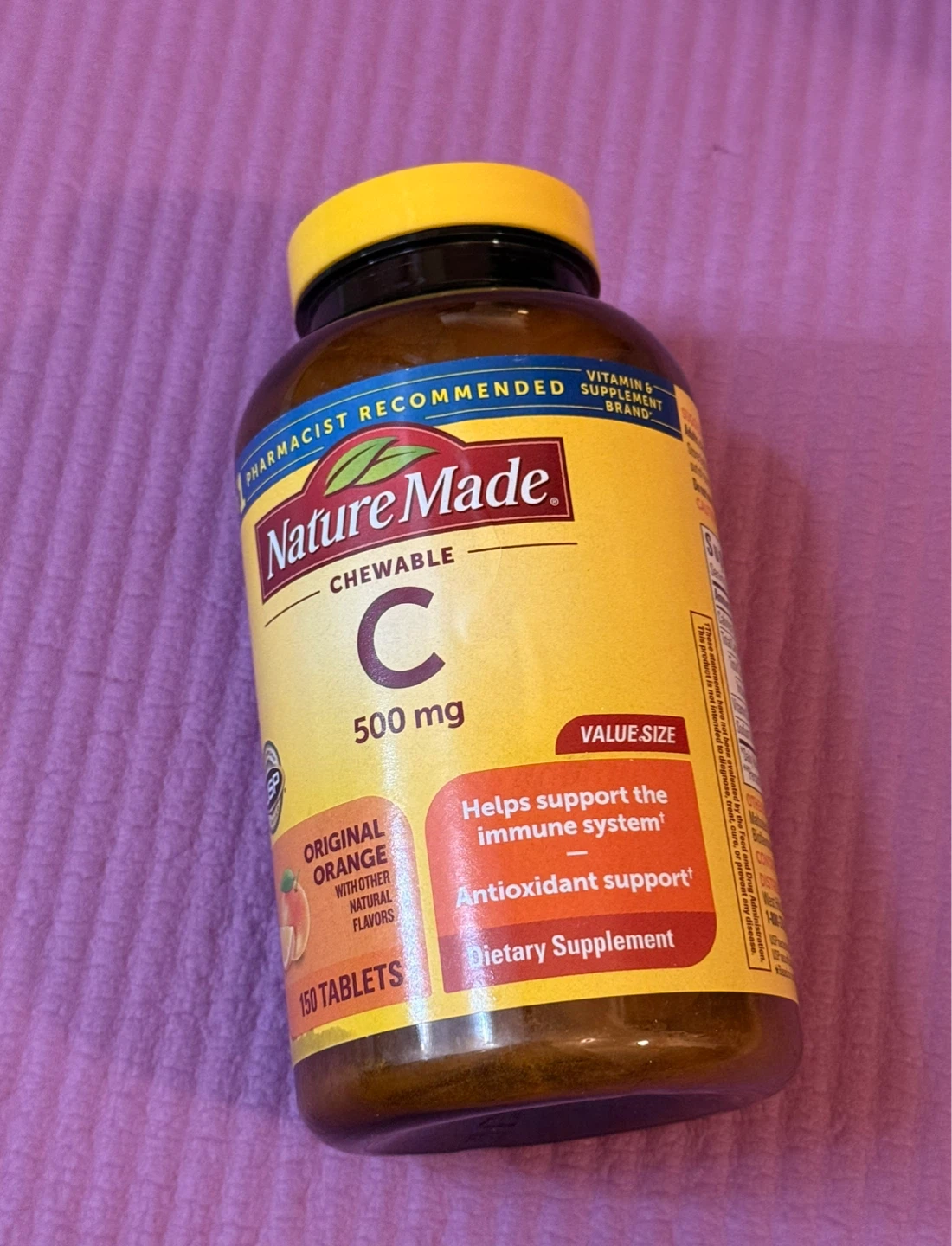 NEW✨Nature Made Chewable Vitamin C 500mg 150 Tablets - photo 3