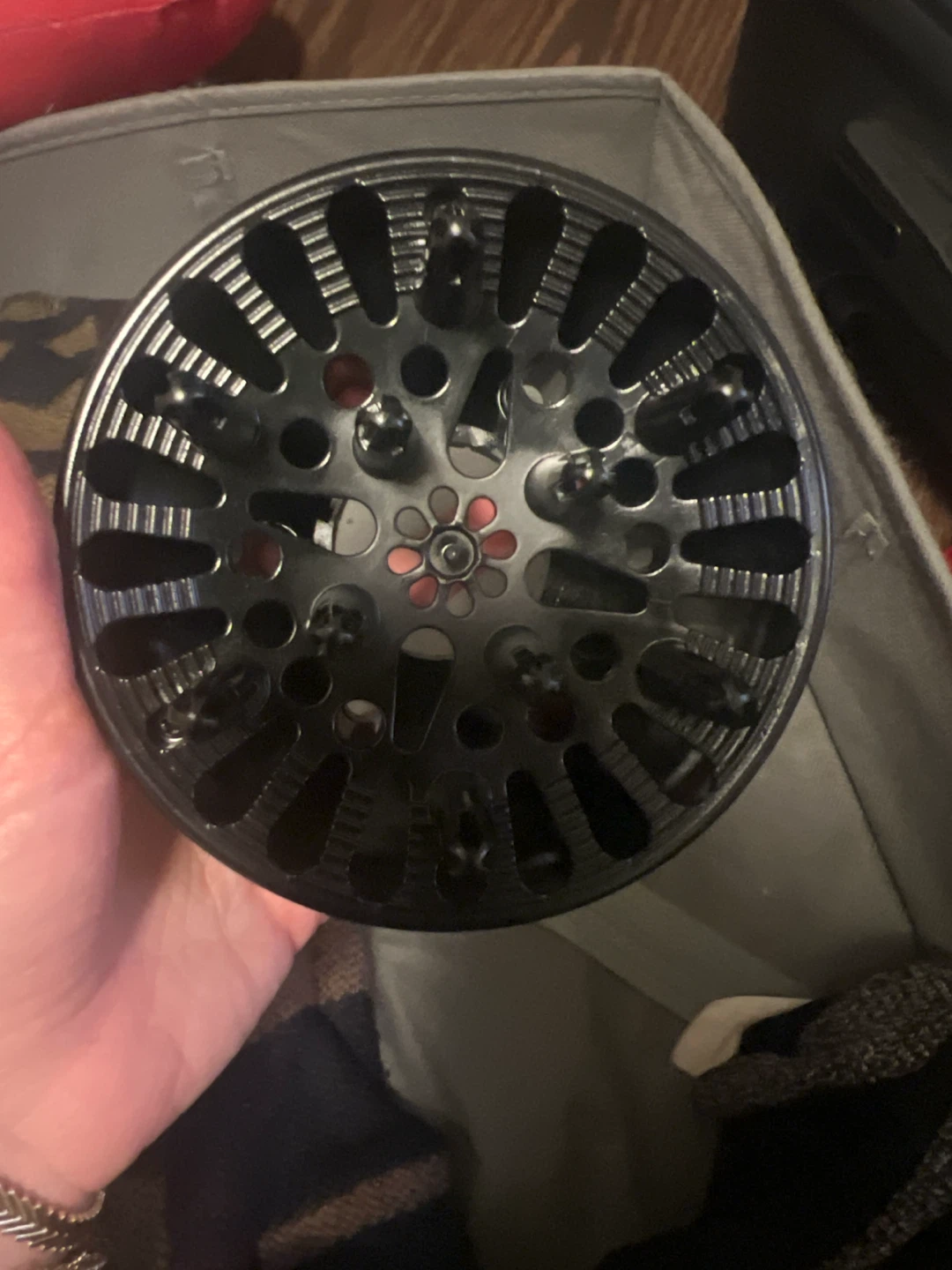 Black Hair Dryer Diffuser Attachment