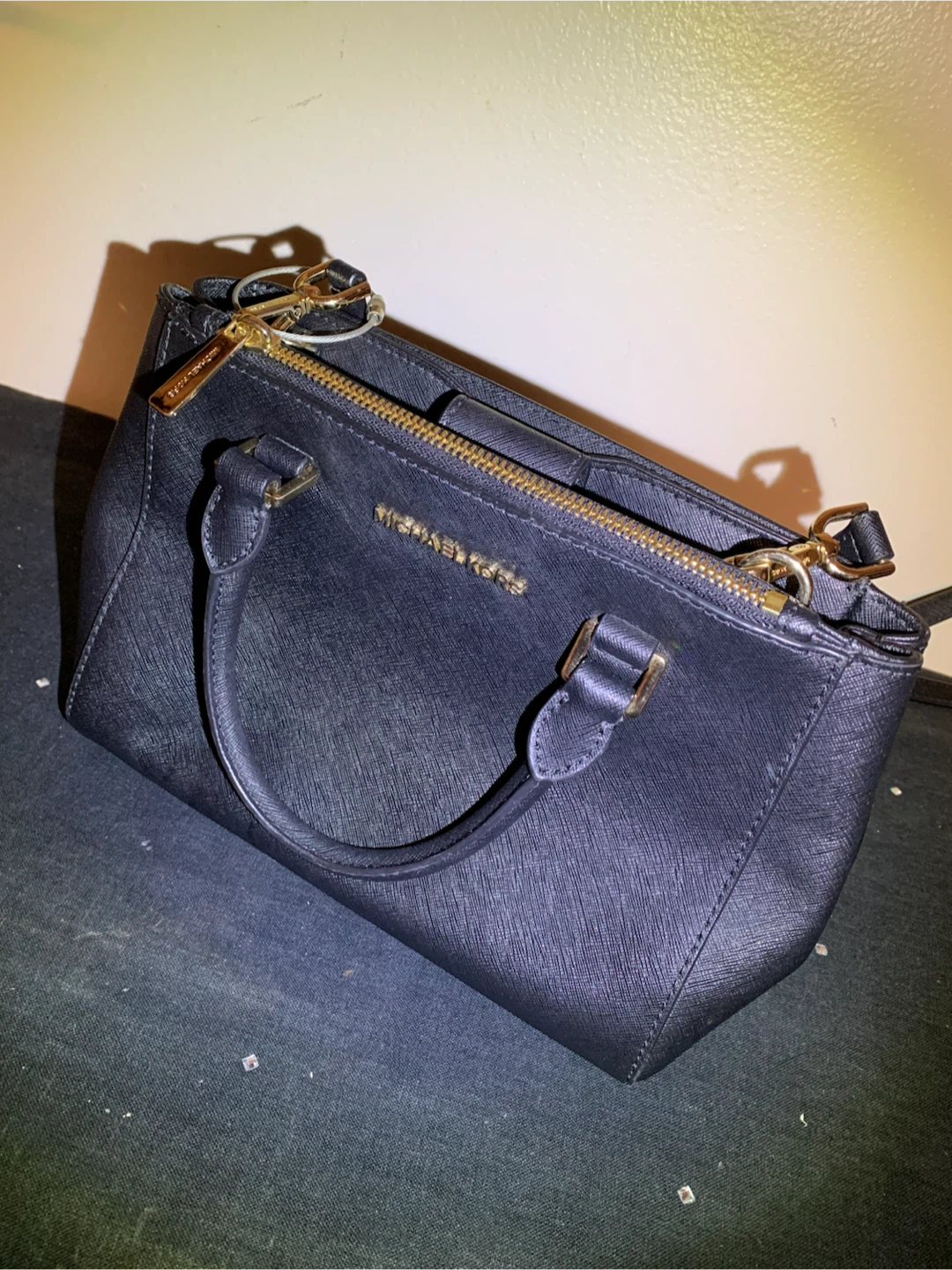 Michael Kors Black Saffiano Leather Handbag