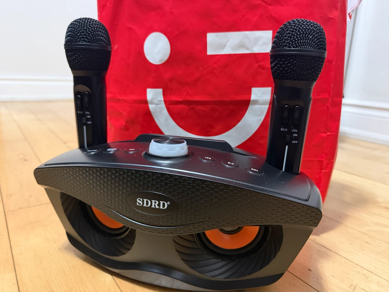 SDRD Karaoke Speaker System with Two Microphones