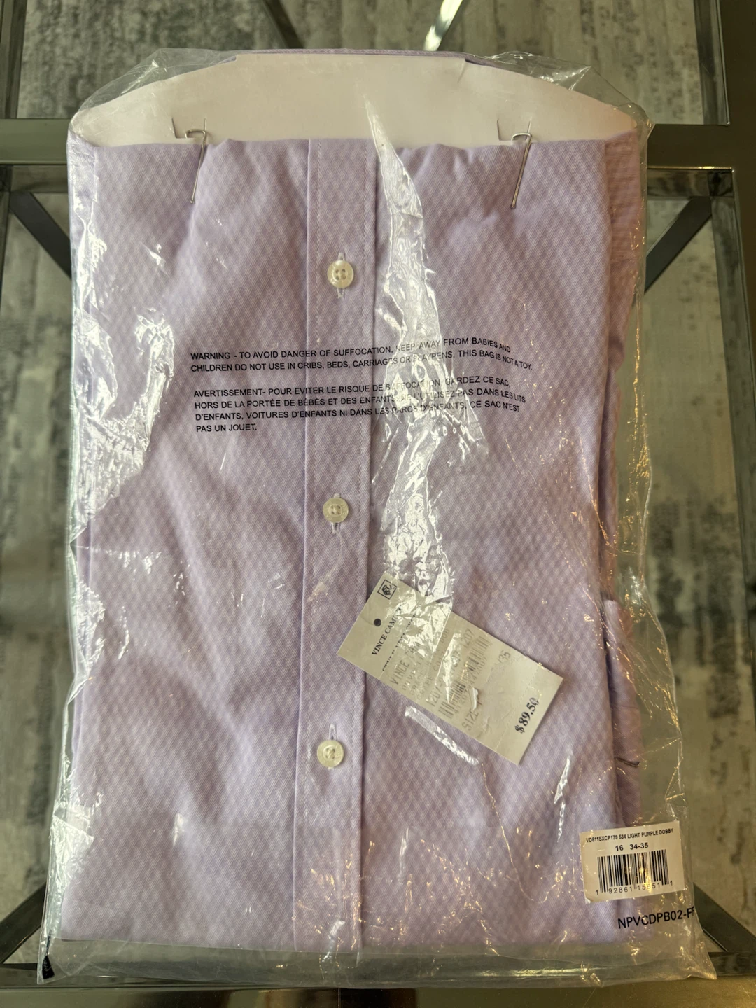 NEW Vince Camuto Men's Dress Shirt - 16 34/35 (Light Purple) - photo 3