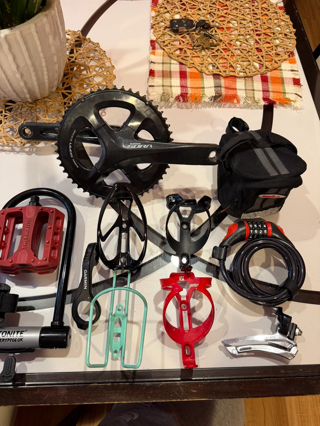 Assorted Bicycle Parts and Accessories Bundle