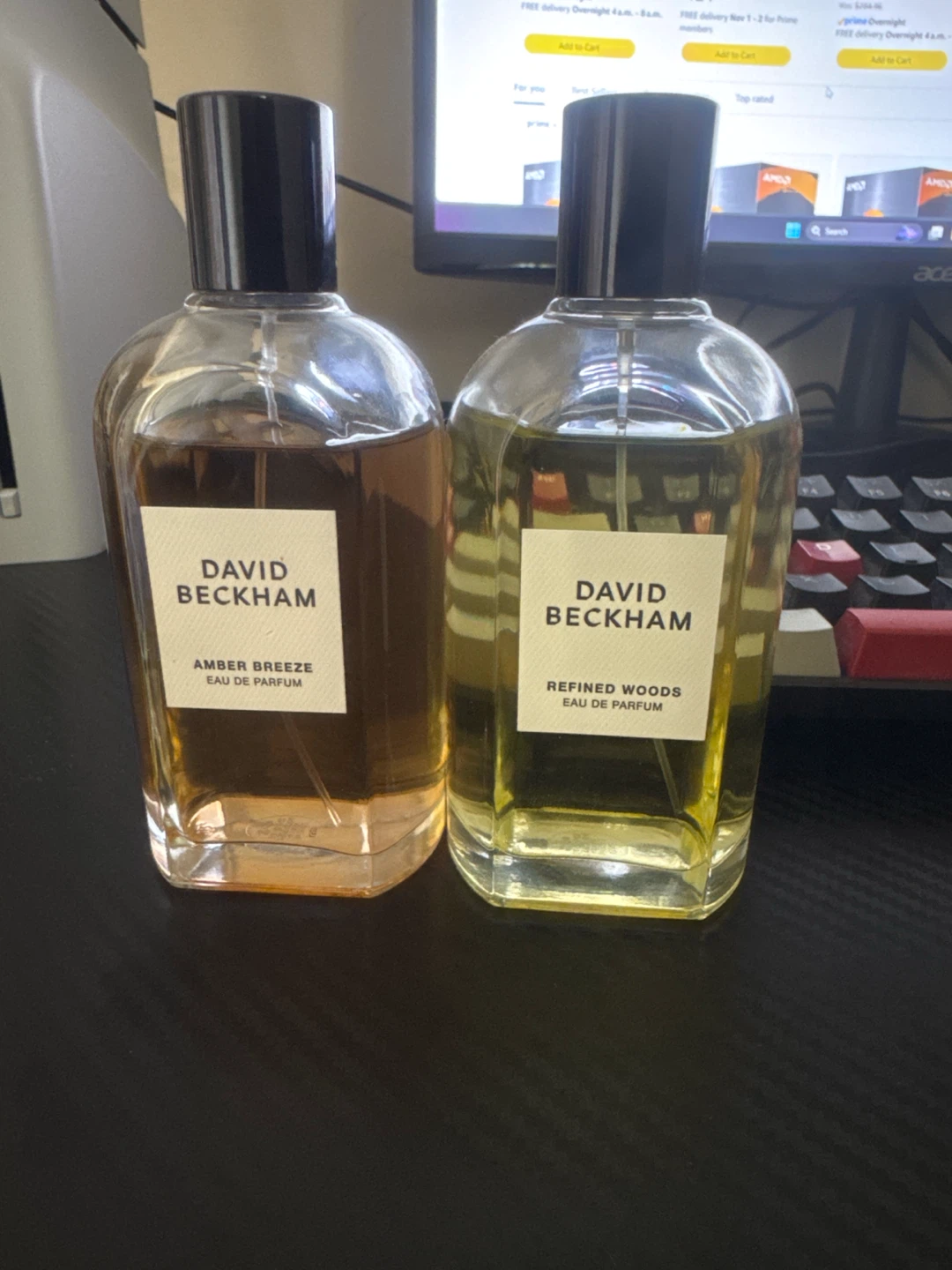 Two David Beckham Eau de Parfum bottles