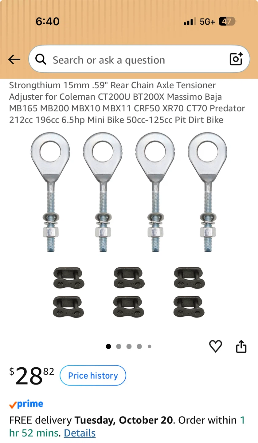 Strongthium 15mm Rear Chain Axle Tensioner Adjuster Set
