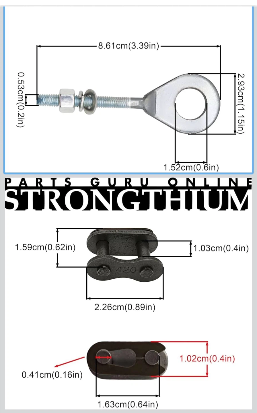 Strongthium 15mm Rear Chain Axle Tensioner Adjuster Set - photo 2
