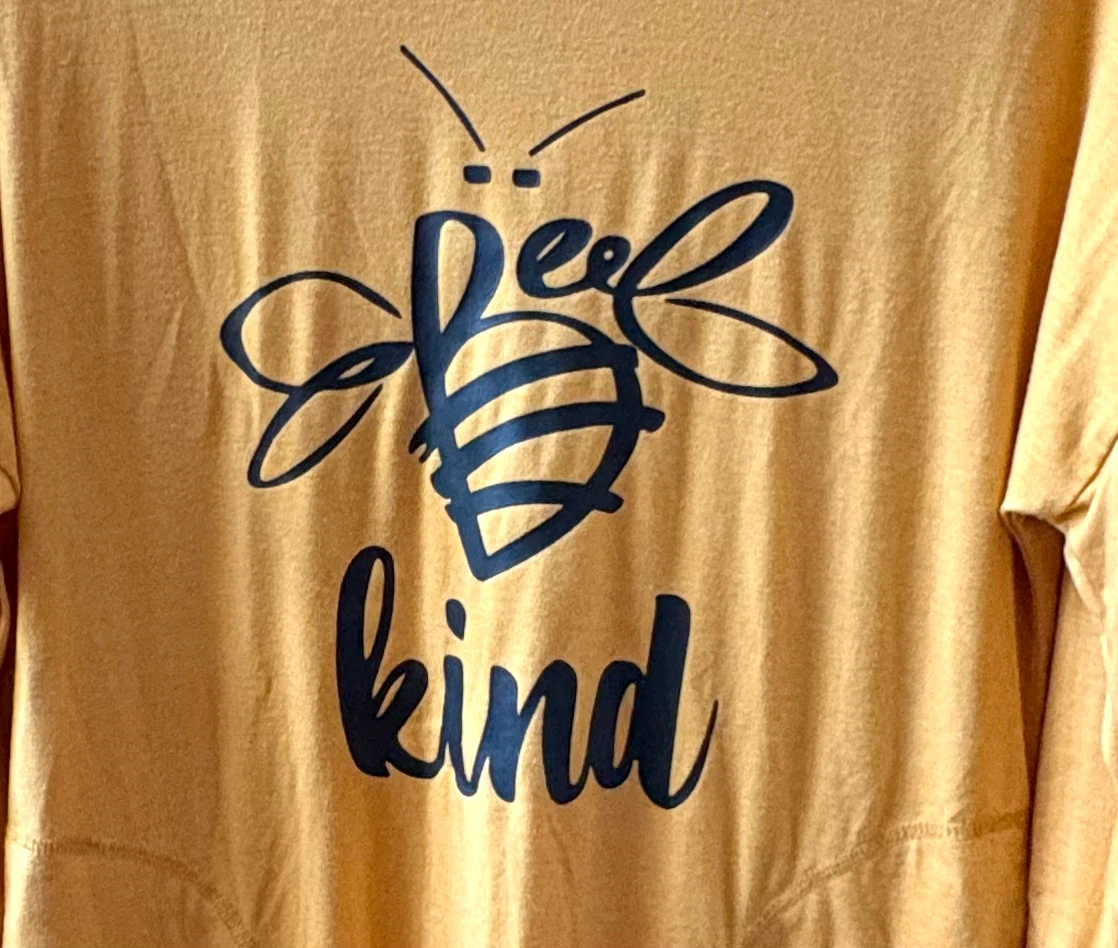Bee 🐝 Kind Mustard Long Sleeve Shirt - Size L - photo 2