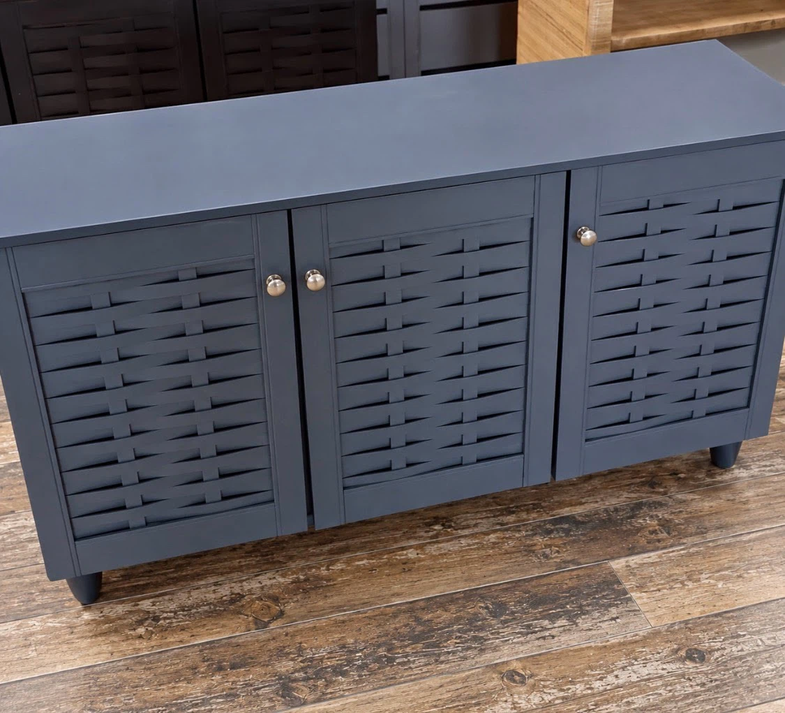 New Gray Shoe Storage Cabinet Console Table
