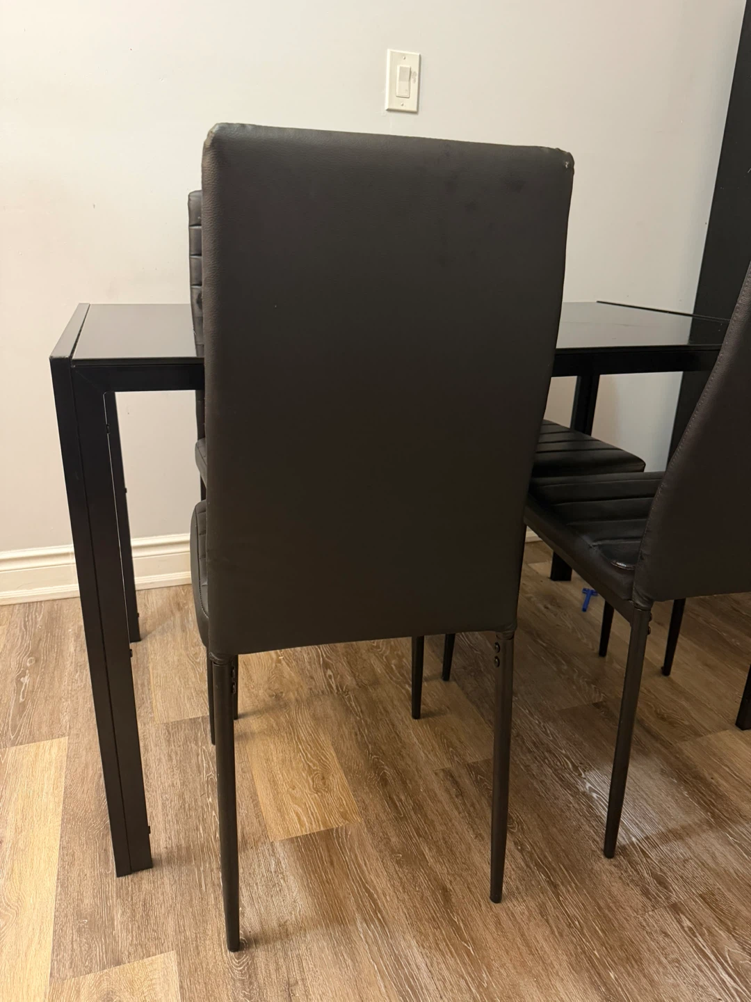 Black Dining Table with 4 Chairs - photo 2
