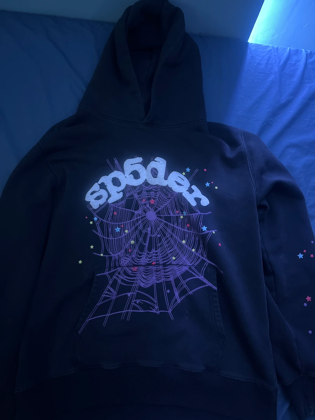 (TRADING) black spider hoodie size M