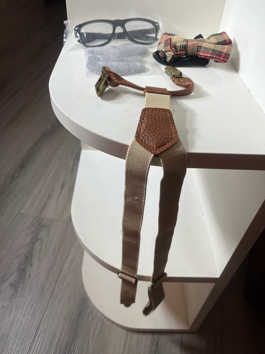 Kids Costume Accessory Set: Suspenders, Bowtie, Glasses