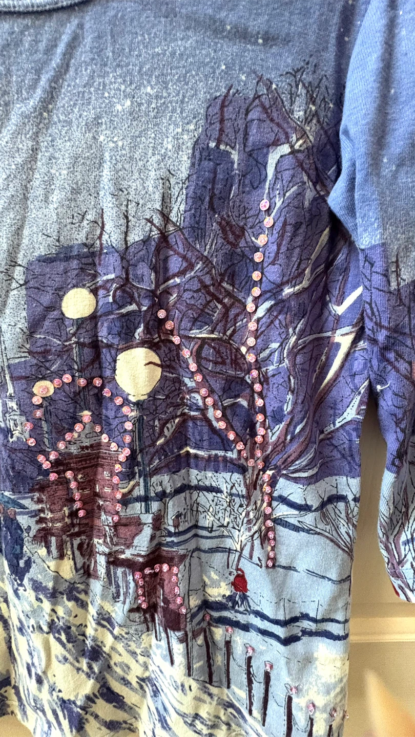 Winter Scene Long-Sleeve Shirt -S - photo 2