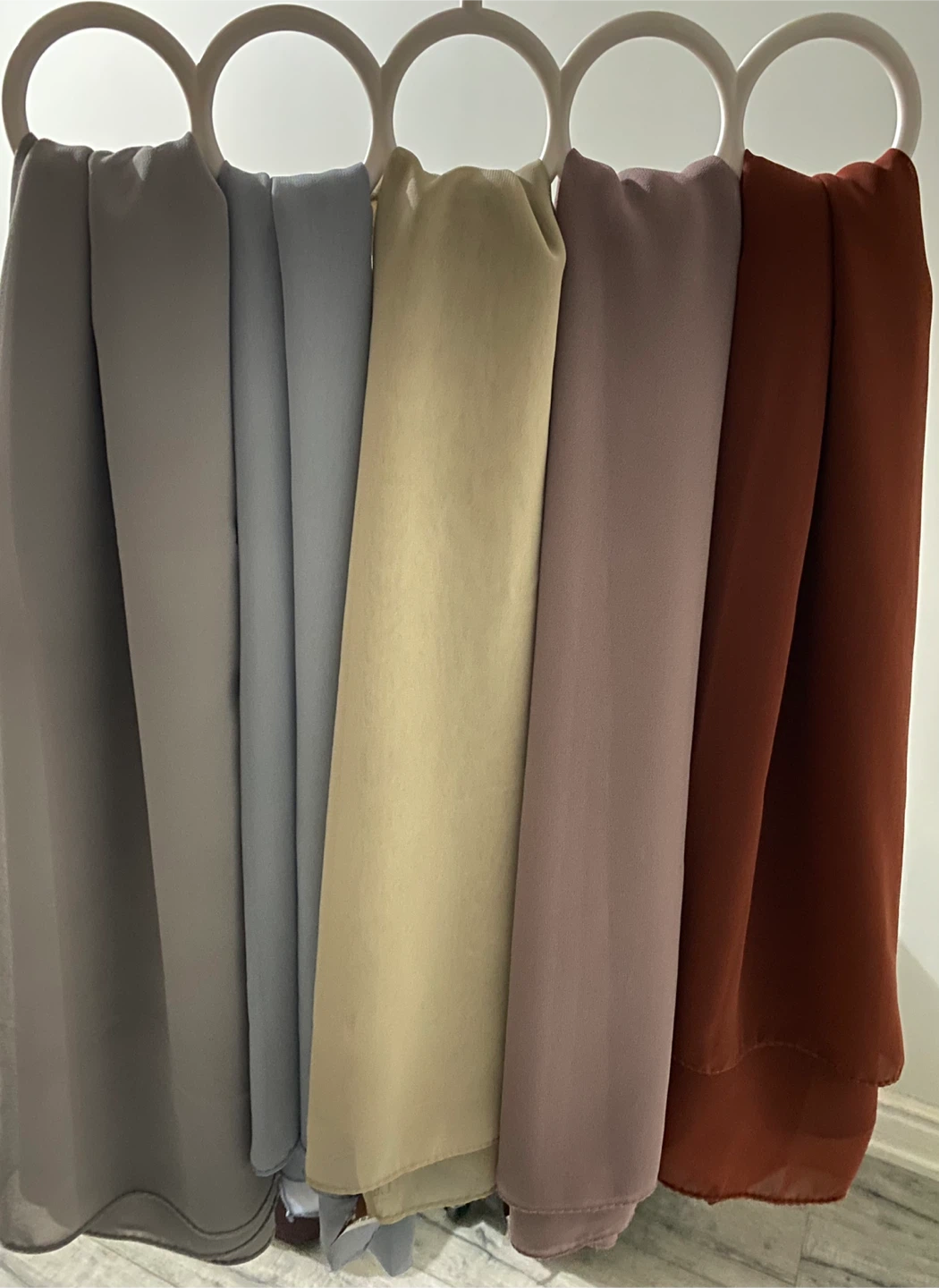 Set of 5 Chiffon Scarves