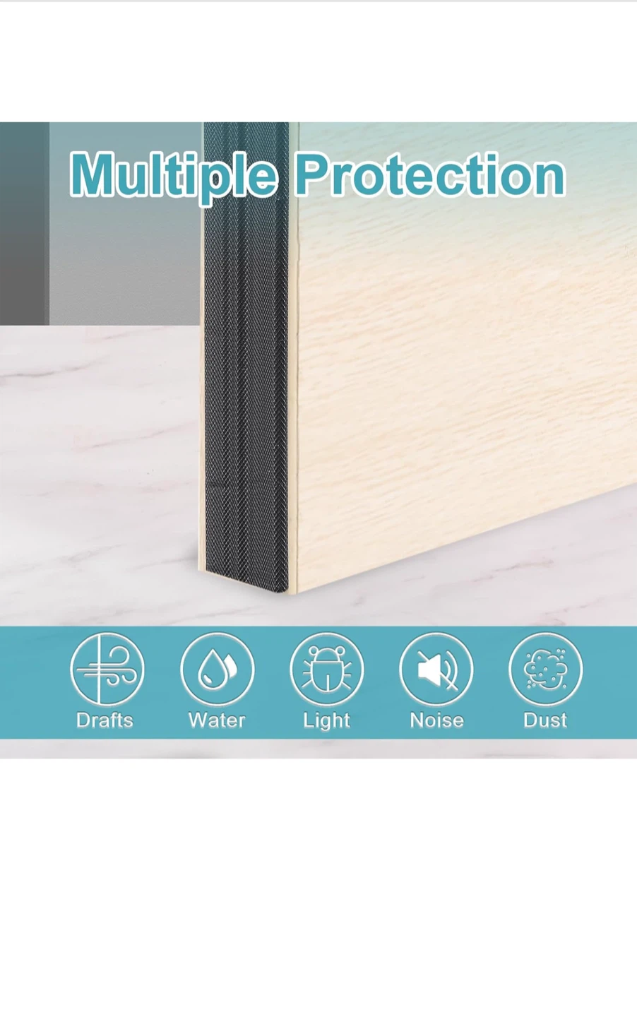 Self-Adhesive Door Weather Stripping Seal - photo 2